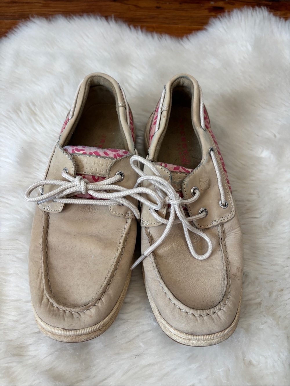Pink & Tan Cheetah Print Sperrys